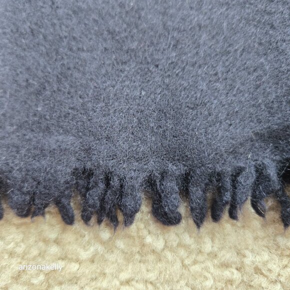 Cashmere {{THICK}} Felted Scarf Black - Picture 9 of 16